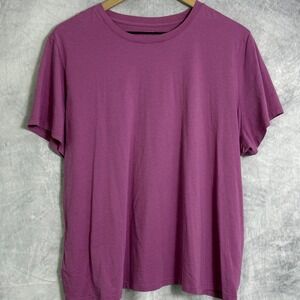 Vince Pima Cotton T-Shirt Women's Plus Sz 3X Purple Crew Neck Short Sleeve